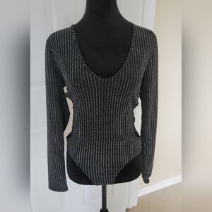 VENUS  Black & Silver Bodysuit